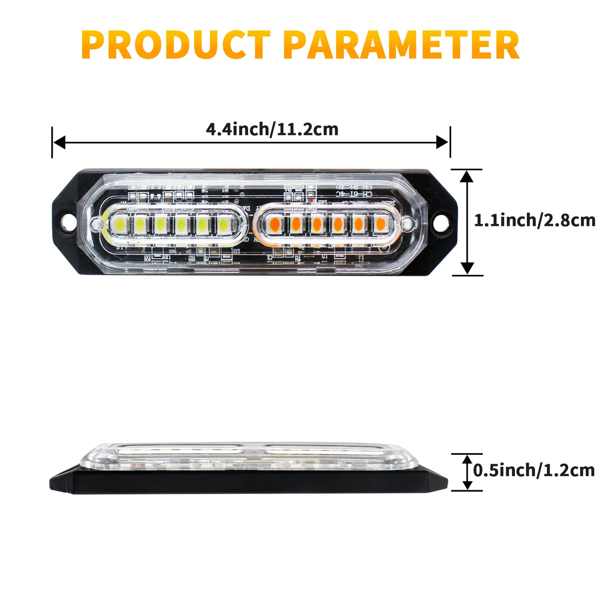 Laikesi ultra-thin 12-24v Strobe Brightness Emergency Flashing