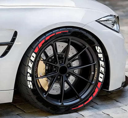 8PCS Lot Speed Tire Wheel Stickers Tuning 3D Permanent