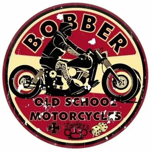 Design Vintage Aufkleber Bobber Motorcycle Sticker Racing Retro