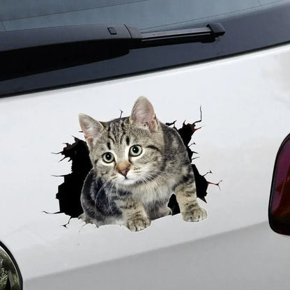 For Window Bumper Cute 3D Durable Cat Pattern Sticker Body