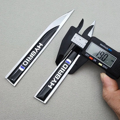For Compatible 2PCS 3D Metal Blade Hybrid Logo Emblem Badge