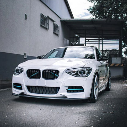 For BMW 1 Series F20 F21 Carbon Fiber Look Gloss Black Front