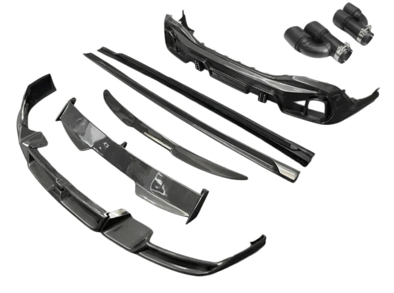 For BMW X6 G06 2020-2023 Carbon Fiber Front Lip Rear Bumper