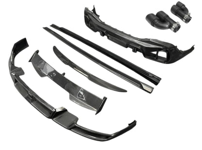 For BMW X6 G06 2020-2023 Carbon Fiber Front Lip Rear Bumper
