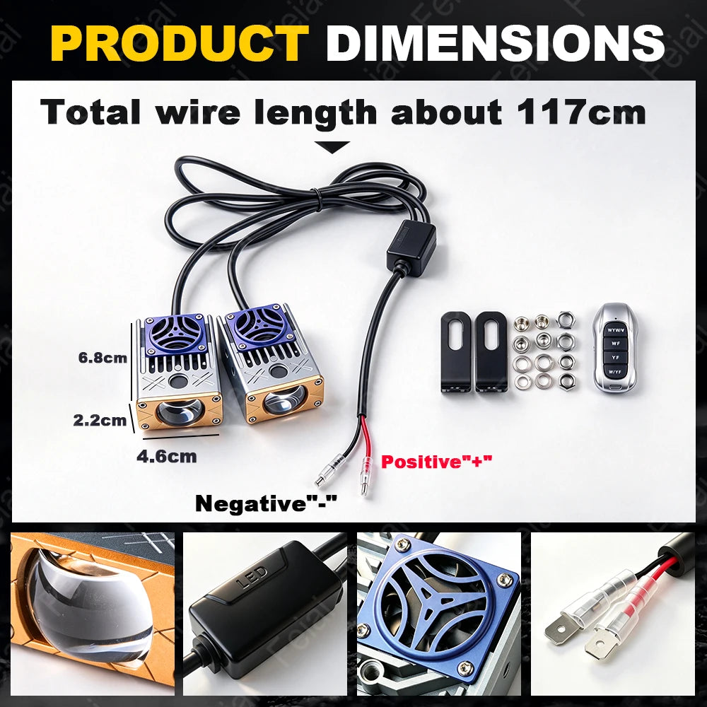 Wireless Remote Control Grille 3-color Strobe Front Grill