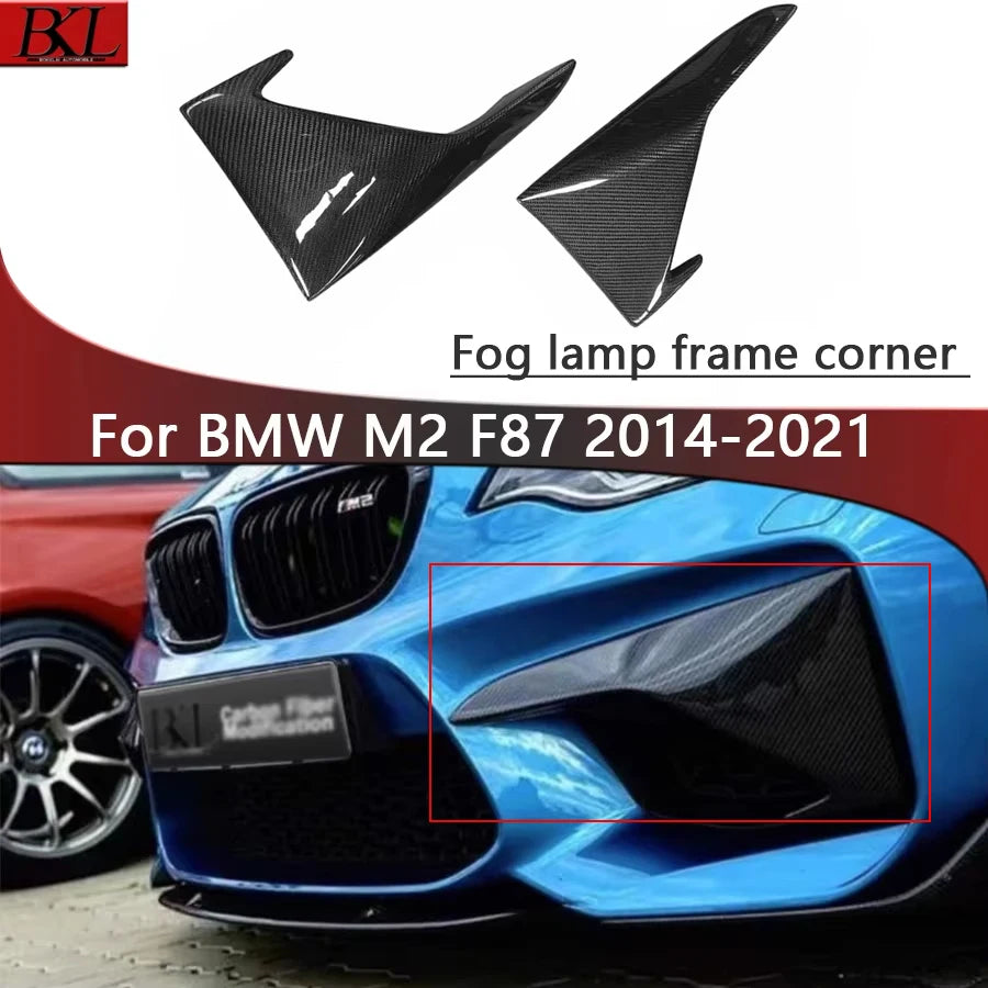 For BMW M2 F87 2014-2021 Carbon Fiber Corner Wrap Front Bumper