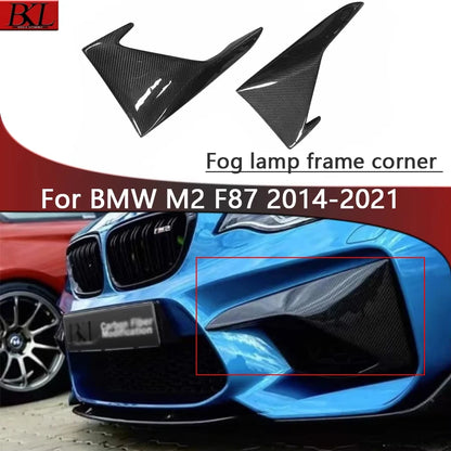 For BMW M2 F87 2014-2021 Carbon Fiber Corner Wrap Front Bumper