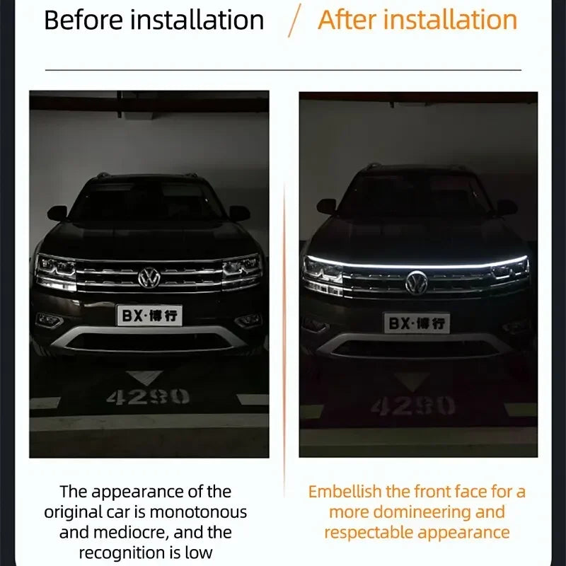 150CM 180CM Scan Starting Hood Daytime Running Flexible Dynamic