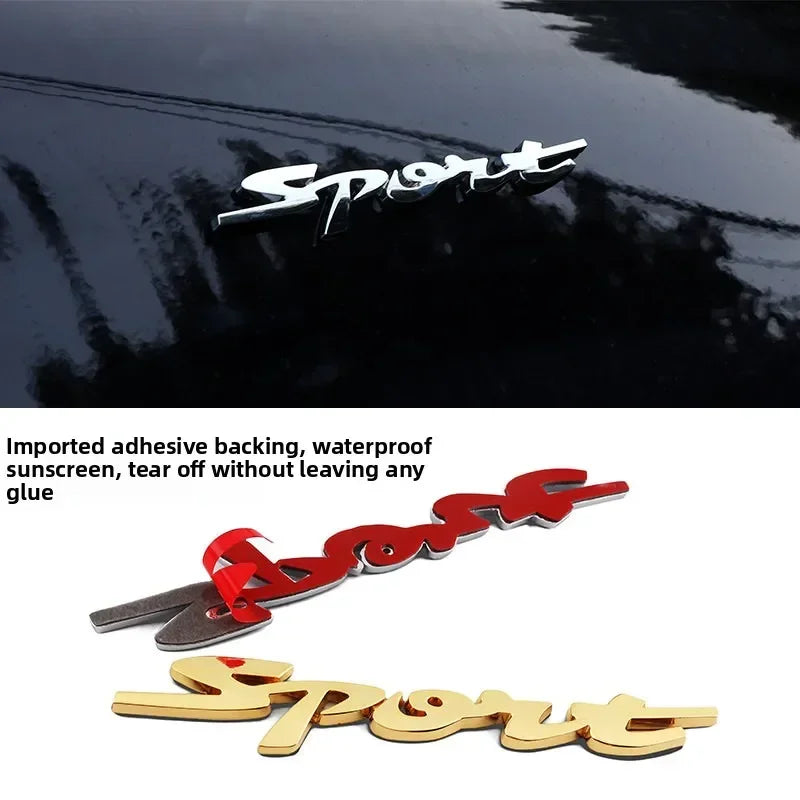 3D Metal Chrome Racing Sport Emblem Sticker Self Adhesive