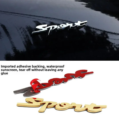 3D Metal Chrome Racing Sport Emblem Sticker Self Adhesive