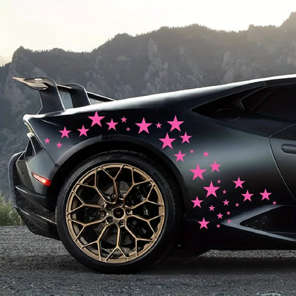 For Jdm 60PCS five-pointed Star Body Stickers Set Racing Side