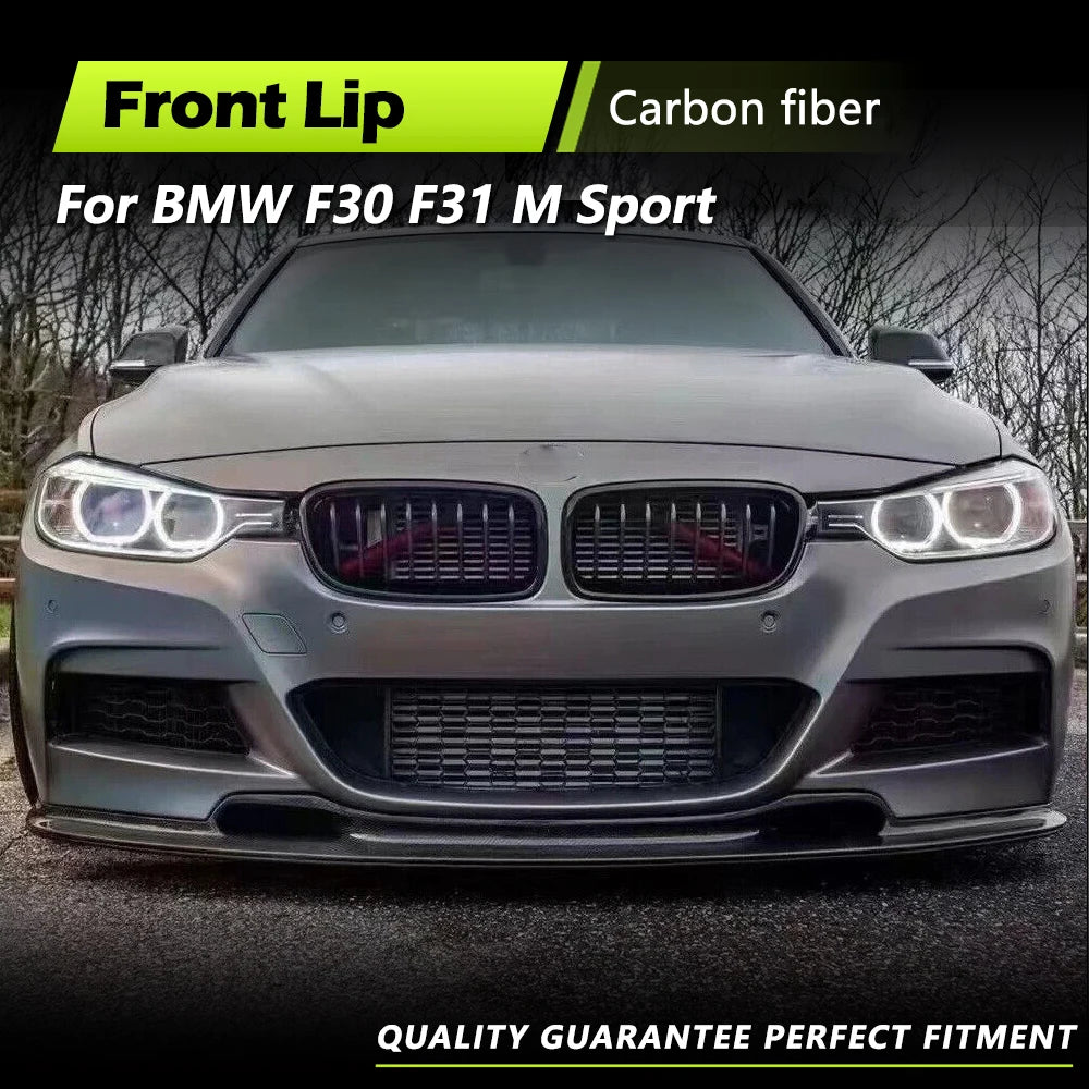 For BMW 3 Series F30 F31 Carbon Fiber Frp Black Lip 320I 328I