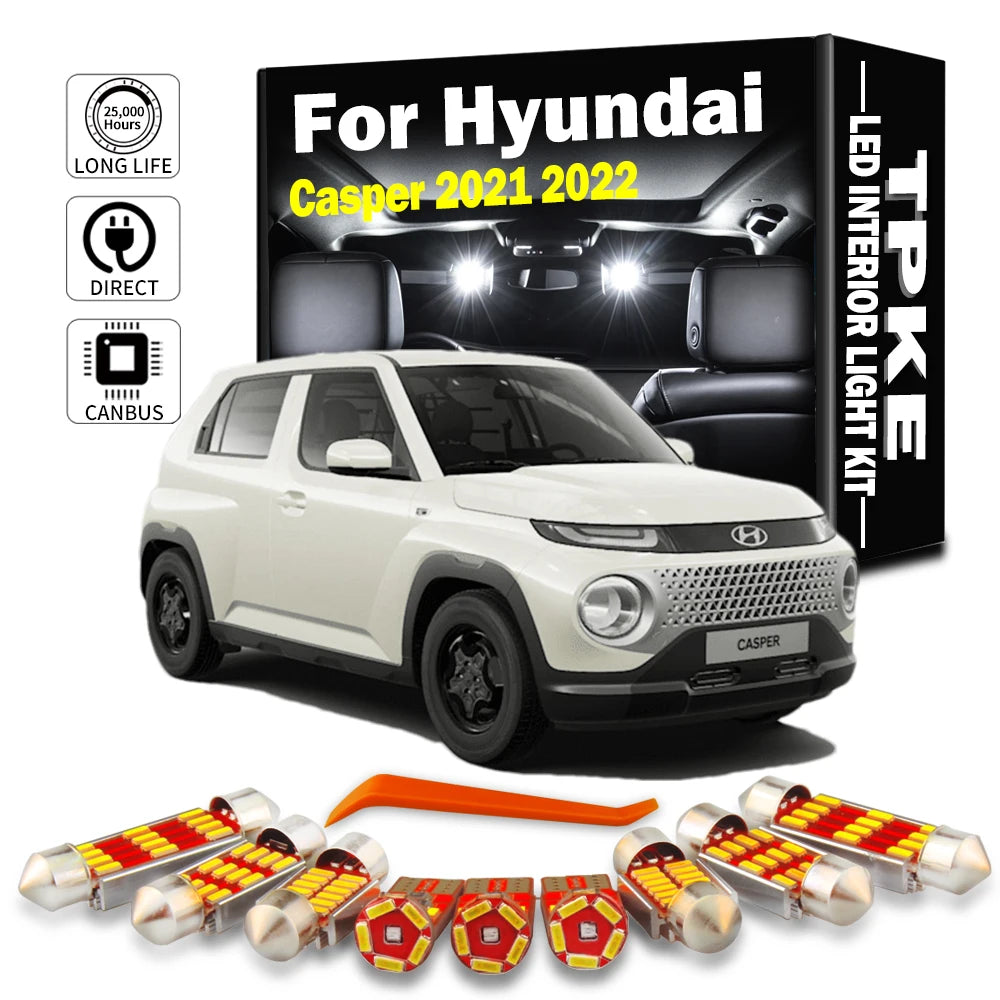 For Hyundai Casper 2021 2022 Tpke 10PCS Canbus Interior Map Dome