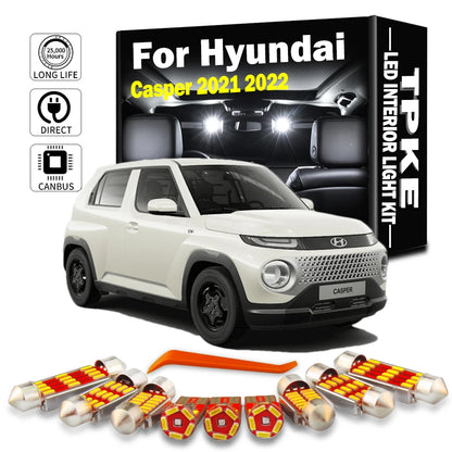 For Hyundai Casper 2021 2022 Tpke 10PCS Canbus Interior Map Dome