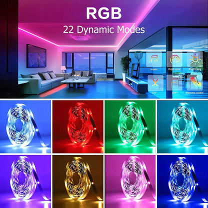 For Bedroom Home Kitchen Party Room 100 130 200FT RGB Smart