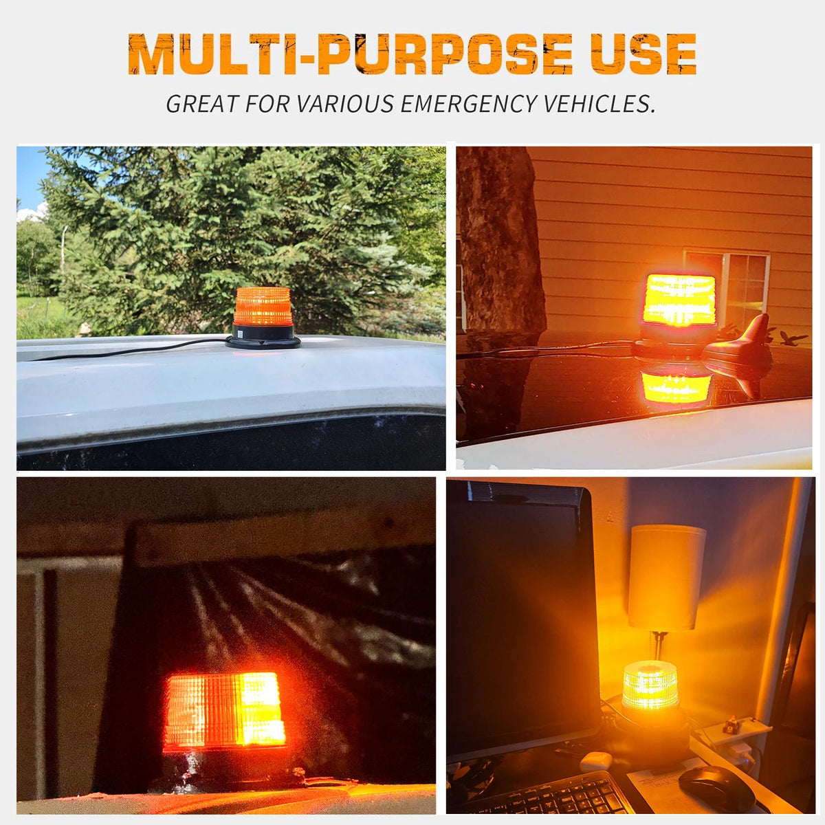 40LED Emergency Strobe Amber Singal Safety Warning Flashing