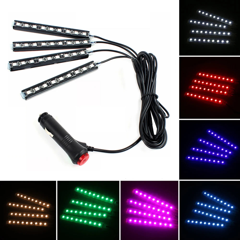 Strip Interior Atmosphere Neon Remote Control Inside Foot