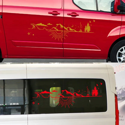 Stickers Van Camper Mountain Decal Vinyl Caralife Truck Rv