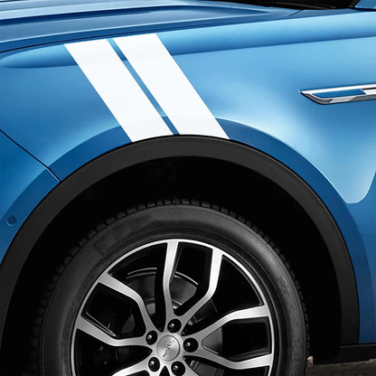 4PCS Racing Stripes Wheel Fender Decals Pvc Waterproof Stickers