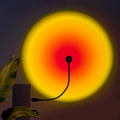 For Bedroom Home Room Decor Gift 1X USB Sunset Rainbow Neon