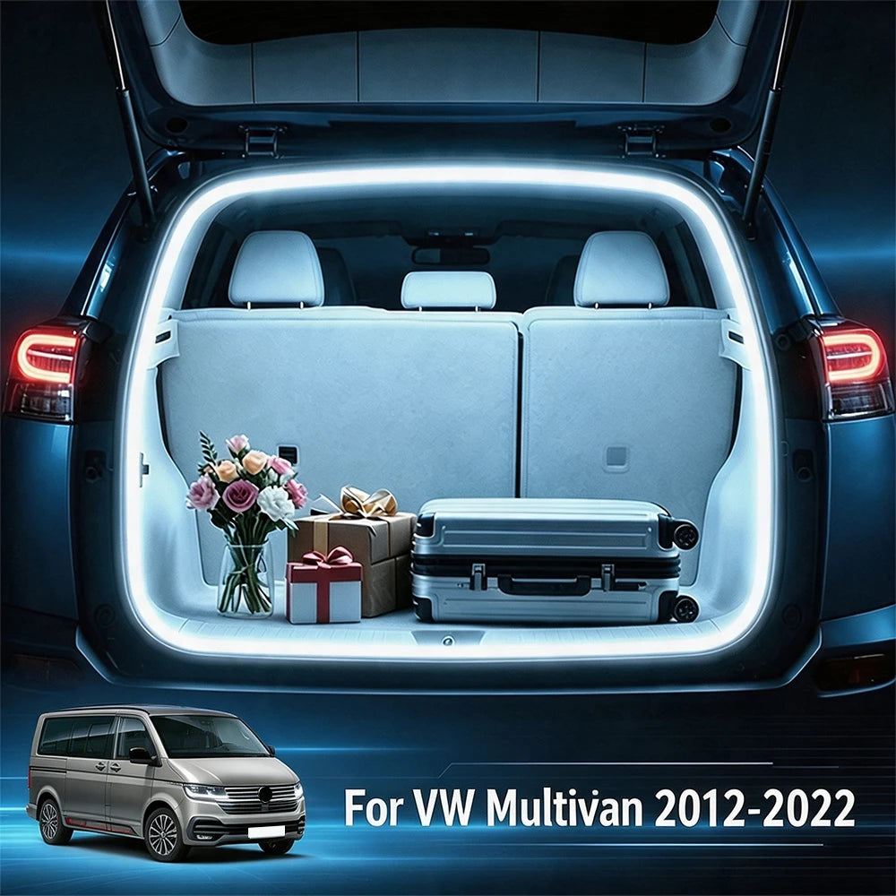 LED Car Trunk Light Strip For VW Multivan 2012-2022 Rear Boot Light Auto Automatic Induction Atmosphere Lamp Modificatio