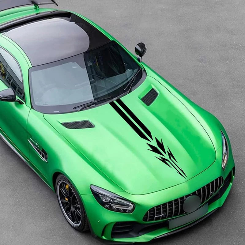 1PCS Hood Stripe Sticker Racing Body Pvc Exterior