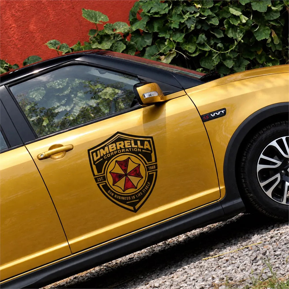 Personalized Umbrella Shield Door Decals Stickers Die Cut Vinyl