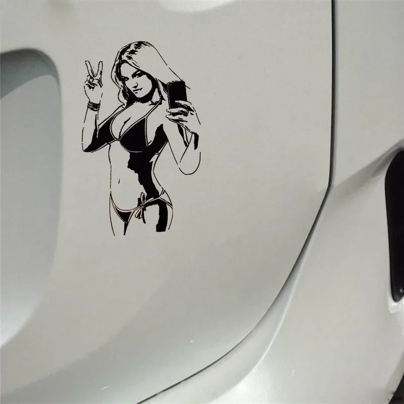 Charming Lovely Taking Photo Girl Popular Fashion Vinyl Decal
