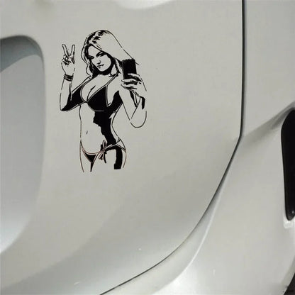 Charming Lovely Taking Photo Girl Popular Fashion Vinyl Decal