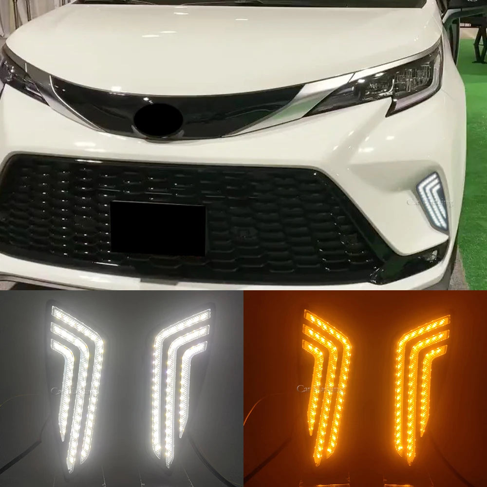 For Toyota Sienna Xse 2021 2022 2PCS Drl 2023 Daytime Running