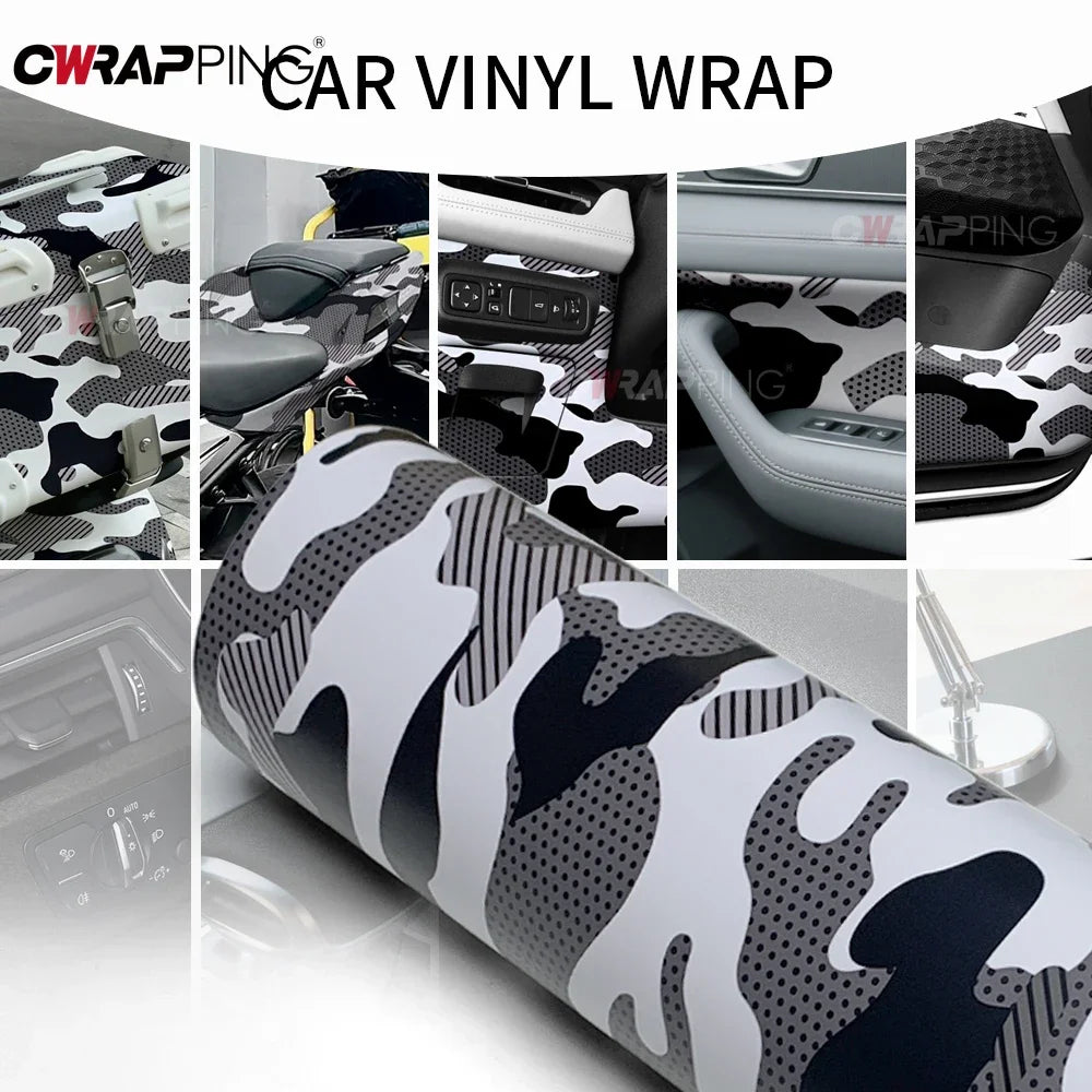 Waterproof Vinyl Wrap Full Body Pvc Polka Dot Camo