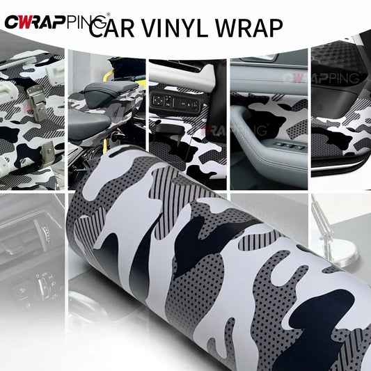 Waterproof Vinyl Wrap Full Body Pvc Polka Dot Camo