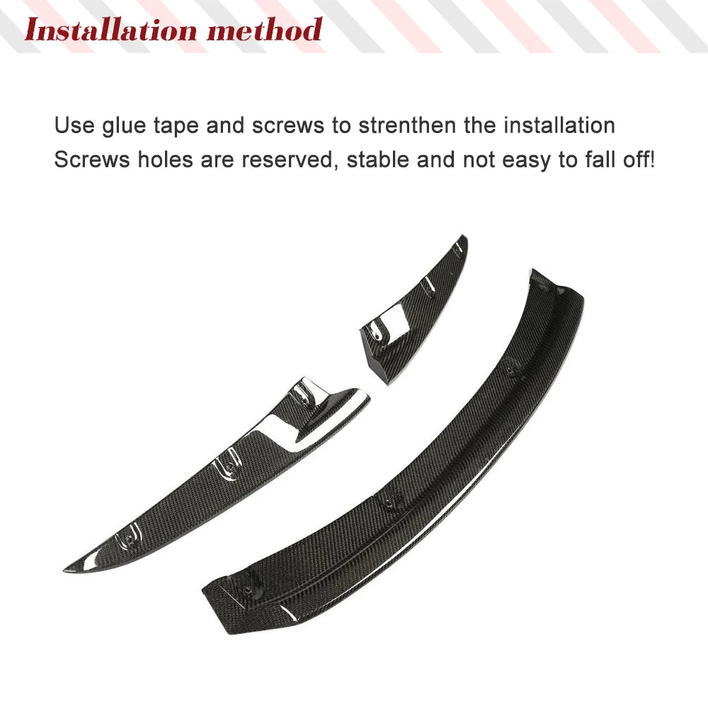 For BMW 8 Series G14 G15 Front Bumper Lip Spoiler Splitters G16