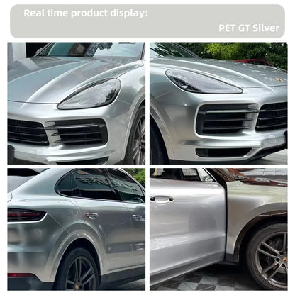 Premium Pet Gloss Gt Silver Vinyl Wrap Anti Scratch