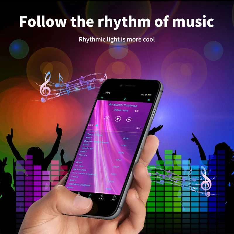 4PCS Foot Ambient USB Neon Mood Lighting Backlight Music