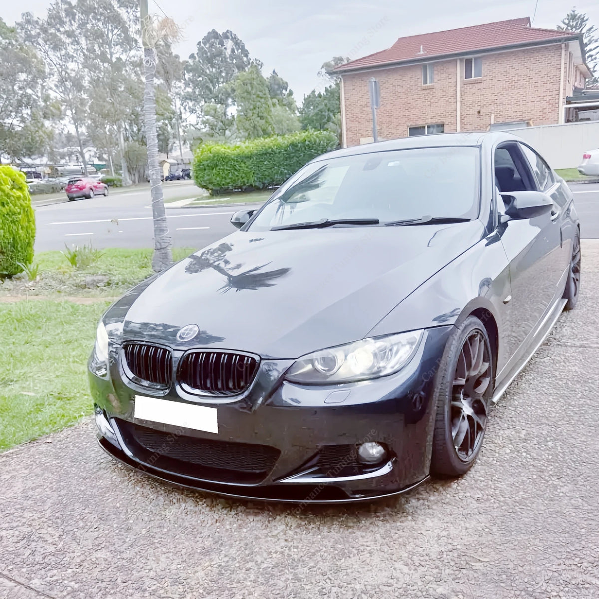 For BMW E92 E93 M Sport pre-lci 4PCS Mp Gloss Black Front Bumper