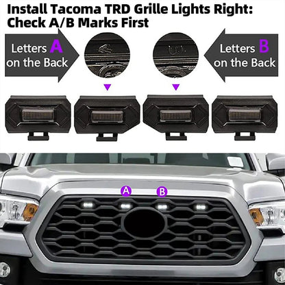 For Toyota Tacoma Raptor Trd Off 4PCS Front Grill Brightness