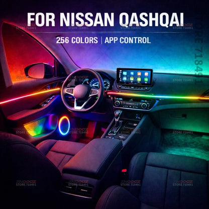 For Nissan Qashqai 22IN1 RGB Interior Acrylic Ambient RGB Hidden
