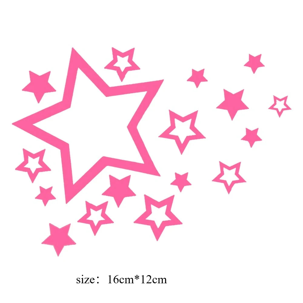 12CM Fashion Shooting Stars Vinyl Sticker Bumper Decorate