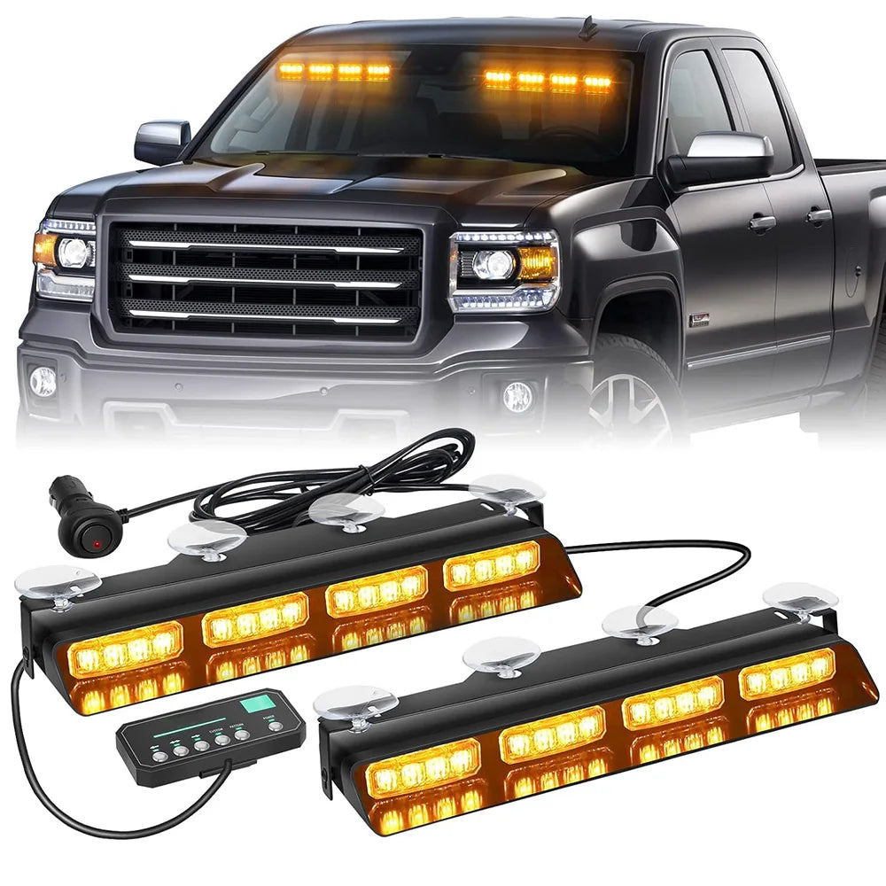 Strobe Emergency Flash Warning In Windshield Bar Traffic Advisor