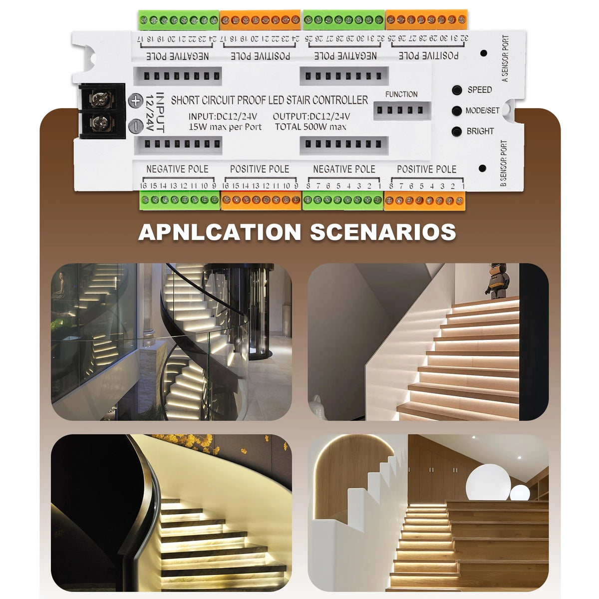 Stair Pir Motion Sensor Lighting Steps Indoor Staircase Stairway