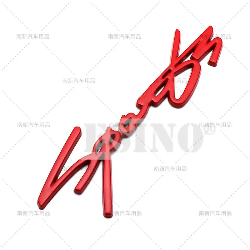 3D Sports Trunk Zinc Alloy Badge Adhesive Emblem Rear