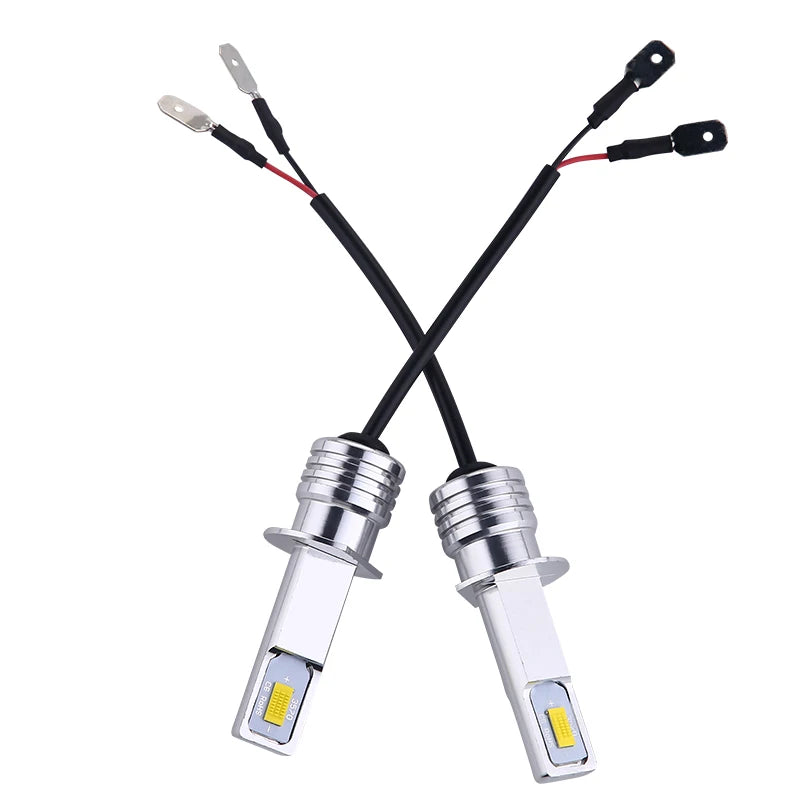 2PCS MINI H3 Headlight Bulbs Fog Bulb Yellow Drl