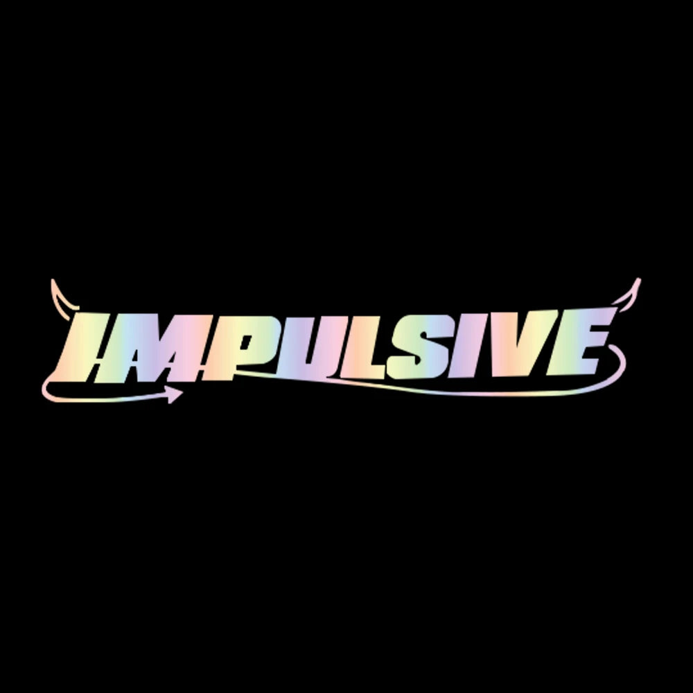 Impulsive Text Jdm Decal Holographic Die Cut Vinyl Pvc
