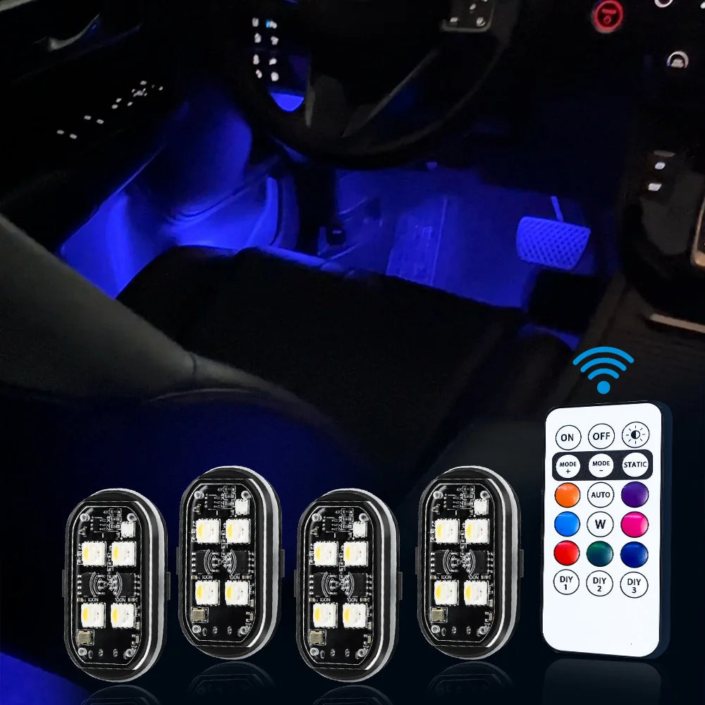 4PCS Wireless Strobe Remote Control Warning Colors USB Charge