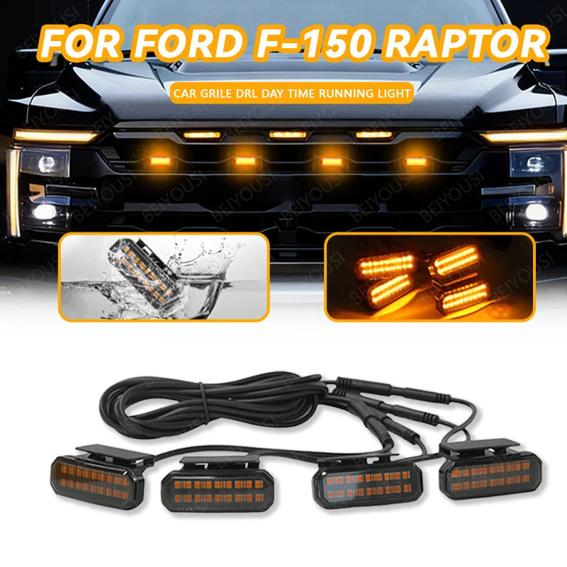 For Ford F-150 Raptor 18LED Front Grille Daytime Running Wheel