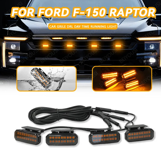 For Ford F-150 Raptor 18LED Front Grille Daytime Running Wheel