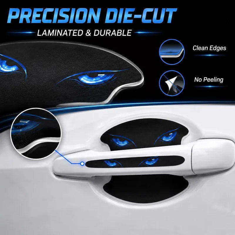 For Most Vehicle 8PCS Set Cat Eye Door Handle Bowl Sticker