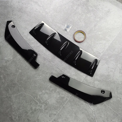 For BMW E90 E91 3 Series Rear Bumper Diffuser Side Splitter 316D