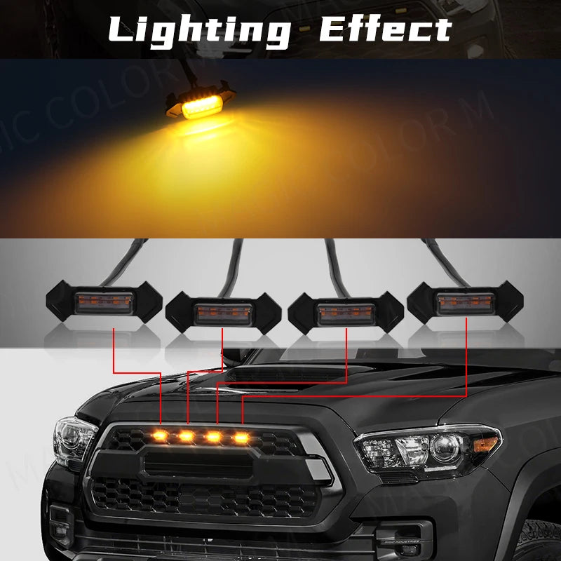 For Toyota Tacoma 2016 2017 2018 2019 2020 Grille Strobe Warning